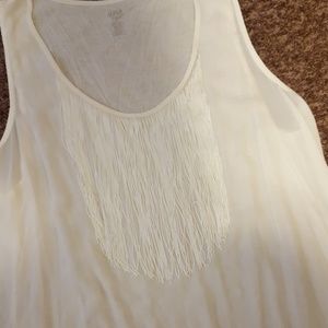 Cute fringe front tank